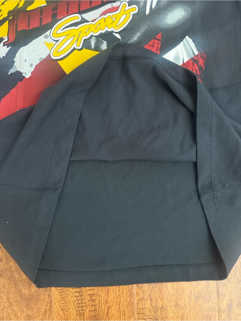 Jordan Black Graphic Tee with Red & Yellow Accents - Picture 7 of 10